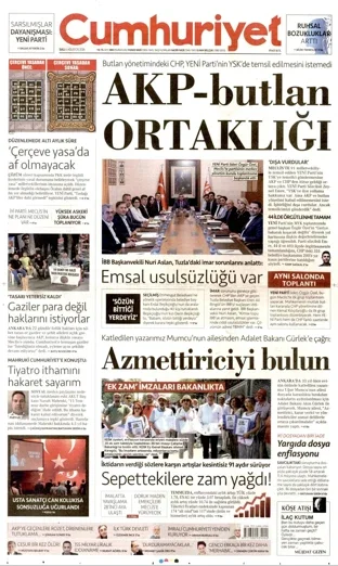 Cumhuriyet Gazetesi 4 Ağustos 2026 günün manşeti