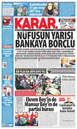 Karar Gazetesi 4 Ağustos 2026 günün manşeti