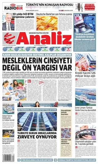 Analiz Gazetesi 5 Ağustos 2026 günün manşeti