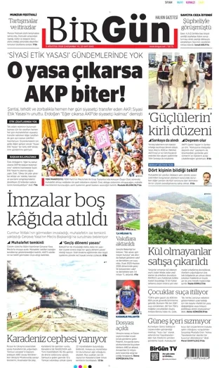 Birgün Gazetesi 5 Ağustos 2026 günün manşeti