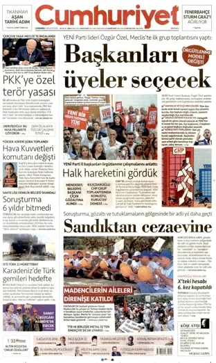 Cumhuriyet Gazetesi 5 Ağustos 2026 günün manşeti