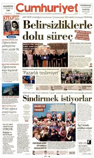 Cumhuriyet Gazetesi 6 Ağustos 2026 günün manşeti