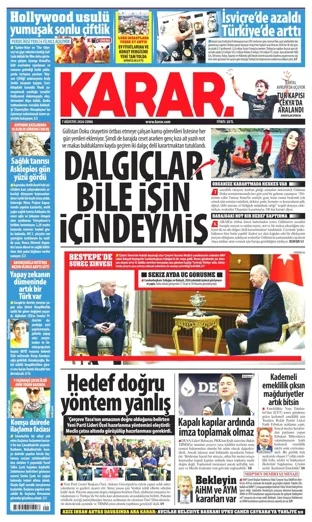 Karar Gazetesi 7 Ağustos 2026 günün manşeti