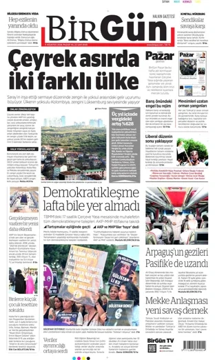 Birgün Gazetesi 9 Ağustos 2026 günün manşeti