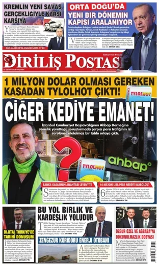Diriliş Postası Gazetesi 13 Ağustos 2026 günün manşeti