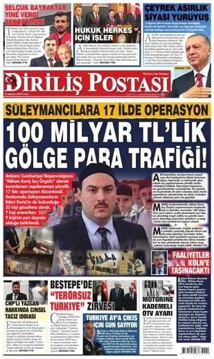 Diriliş Postası Gazetesi 14 Ağustos 2026 günün manşeti