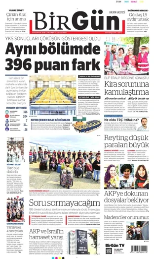 Birgün Gazetesi 19 Ağustos 2026 günün manşeti