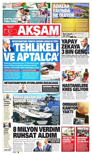 Akşam Gazetesi 21 Ağustos 2026 günün manşeti