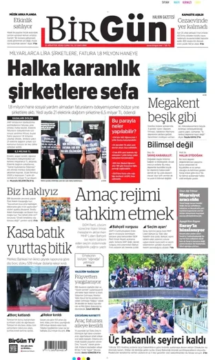 Birgün Gazetesi 21 Ağustos 2026 günün manşeti