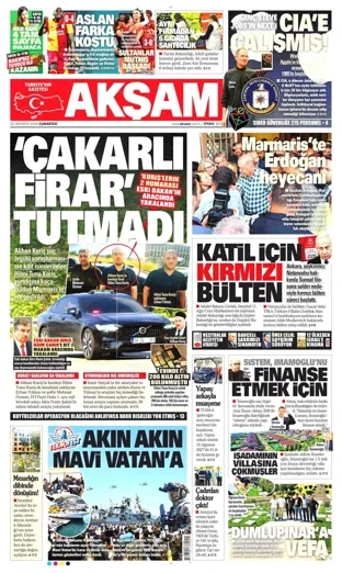 Akşam Gazetesi 22 Ağustos 2026 günün manşeti