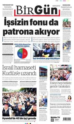 Birgün Gazetesi 22 Ağustos 2026 günün manşeti