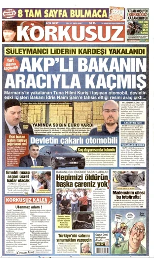 Korkusuz Gazetesi 22 Ağustos 2026 günün manşeti