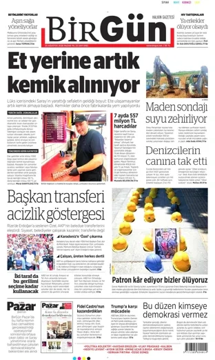 Birgün Gazetesi 23 Ağustos 2026 günün manşeti