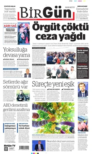 Birgün Gazetesi 25 Ağustos 2026 günün manşeti