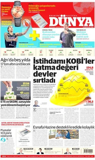 Dünya Gazetesi 28 Ağustos 2026 günün manşeti