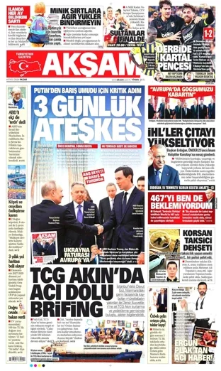 Akşam Gazetesi 6 Eylül 2026 günün manşeti