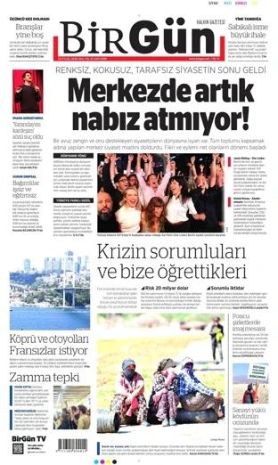 Birgün Gazetesi 22 Eylül 2026 günün manşeti