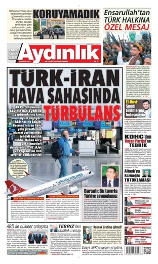 Aydınlık Gazetesi 23 Eylül 2026 günün manşeti