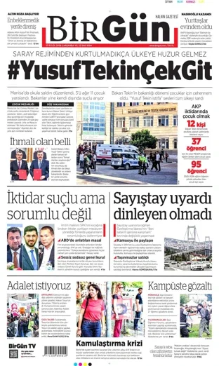Birgün Gazetesi 23 Eylül 2026 günün manşeti