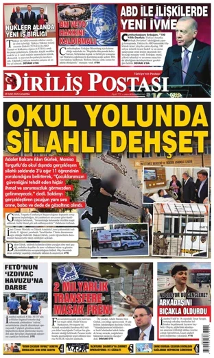 Diriliş Postası Gazetesi 23 Eylül 2026 günün manşeti