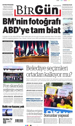 Birgün Gazetesi 24 Eylül 2026 günün manşeti