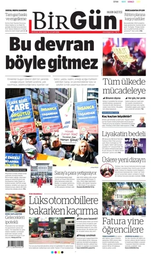 Birgün Gazetesi 25 Eylül 2026 günün manşeti
