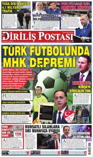 Diriliş Postası Gazetesi 30 Eylül 2026 günün manşeti