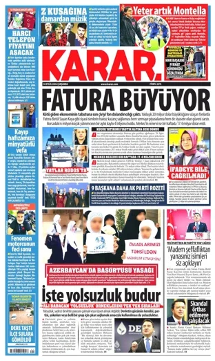 Karar Gazetesi 30 Eylül 2026 günün manşeti