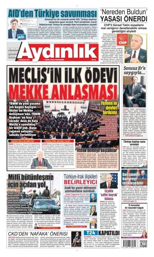 Aydınlık Gazetesi 1 Ekim 2026 günün manşeti