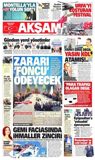 Akşam Gazetesi 3 Ekim 2026 günün manşeti