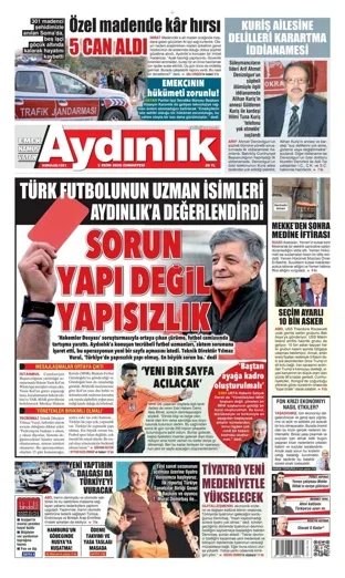 Aydınlık Gazetesi 3 Ekim 2026 günün manşeti