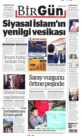 Birgün Gazetesi 3 Ekim 2026 günün manşeti