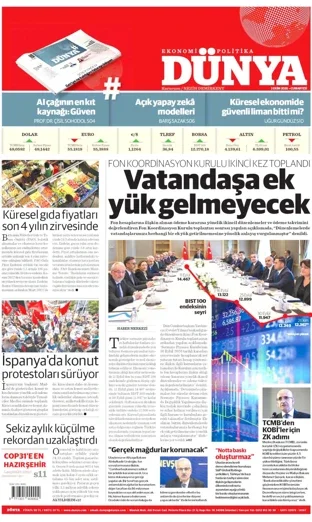 Dünya Gazetesi 3 Ekim 2026 günün manşeti