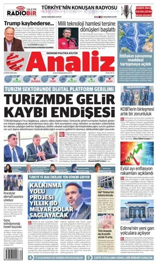 Analiz Gazetesi 6 Ekim 2026 günün manşeti