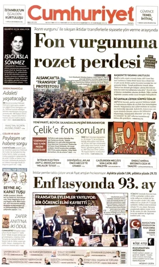 Cumhuriyet Gazetesi 6 Ekim 2026 günün manşeti