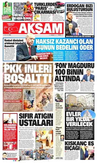 Akşam Gazetesi 13 Ekim 2026 günün manşeti