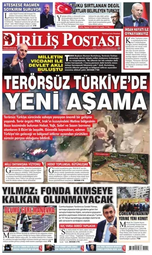 Diriliş Postası Gazetesi 13 Ekim 2026 günün manşeti