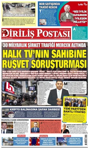 Diriliş Postası Gazetesi 15 Ekim 2026 günün manşeti
