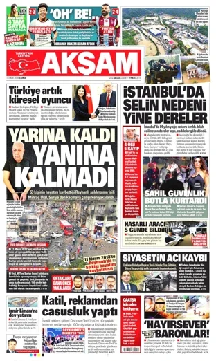 Akşam Gazetesi 16 Ekim 2026 günün manşeti
