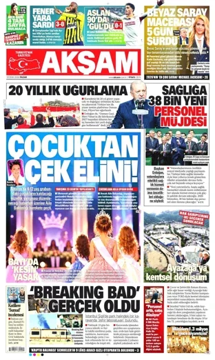 Akşam Gazetesi 18 Ekim 2026 günün manşeti