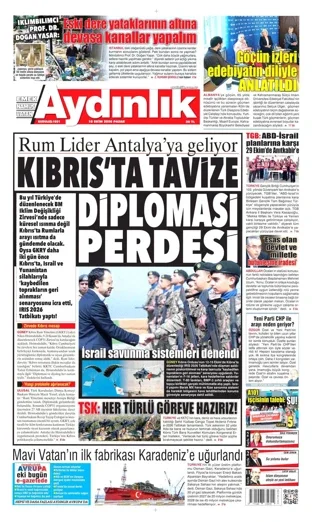 Aydınlık Gazetesi 18 Ekim 2026 günün manşeti