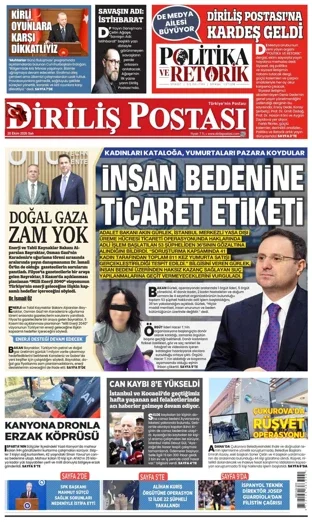 Diriliş Postası Gazetesi 20 Ekim 2026 günün manşeti