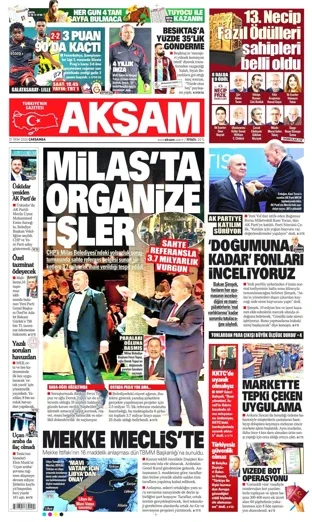 Akşam Gazetesi 21 Ekim 2026 günün manşeti
