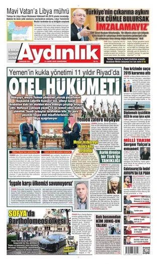 Aydınlık Gazetesi 21 Ekim 2026 günün manşeti