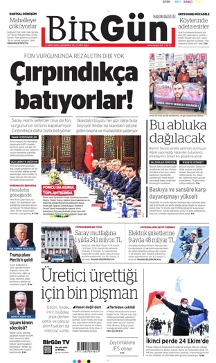 Birgün Gazetesi 21 Ekim 2026 günün manşeti